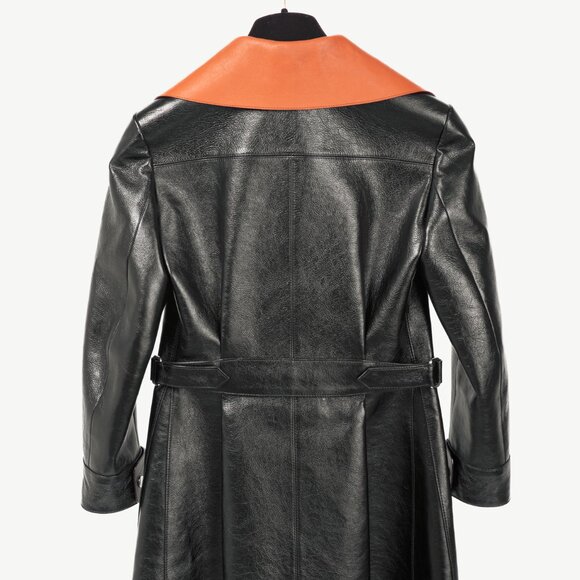 Louis Vuitton AW/14 Runway Black Calfskin Leather Snap Coat - Picture 3 of 14